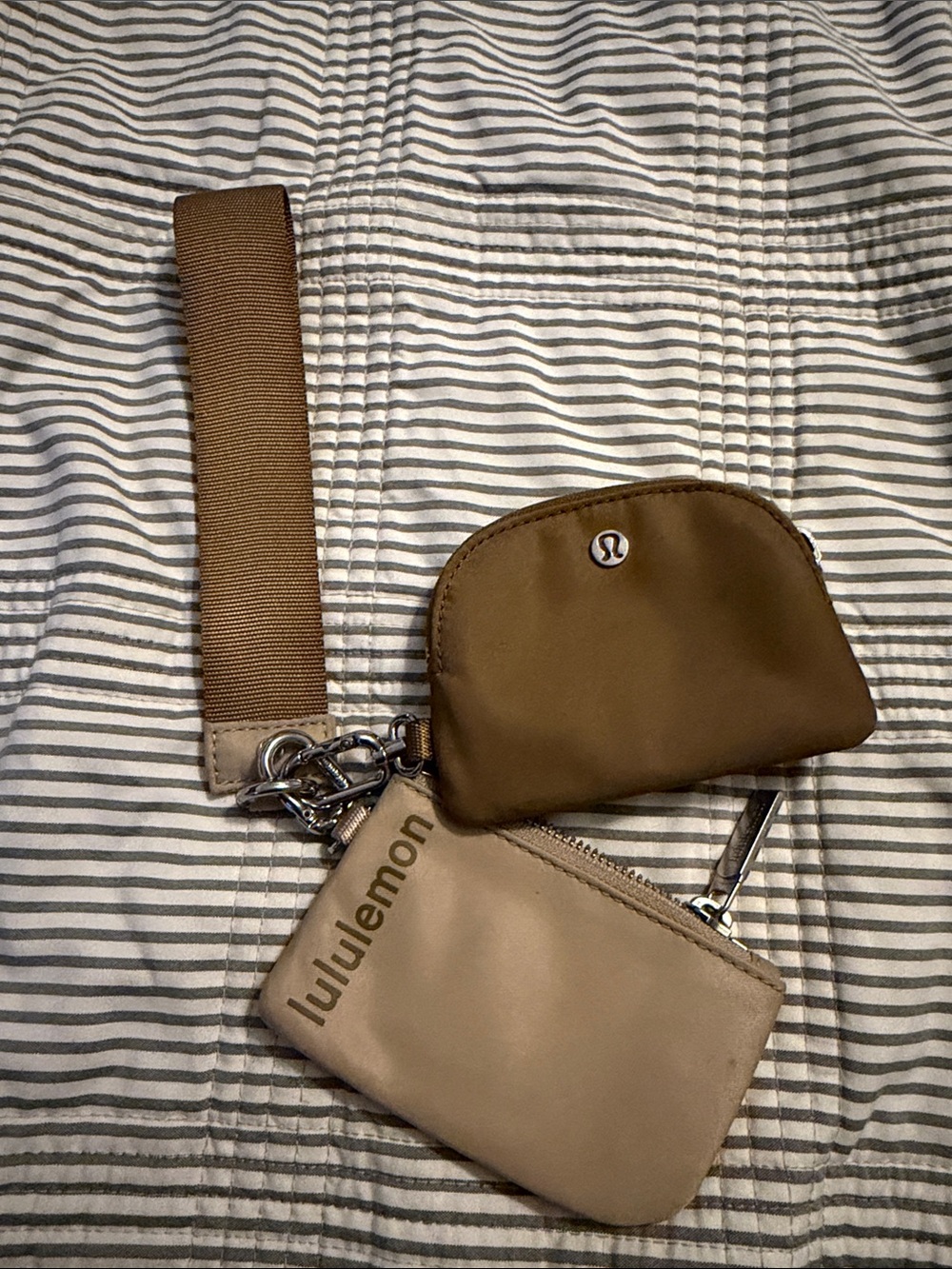 lululemon athletica Mini Key Pouch Set in Brown and Beige